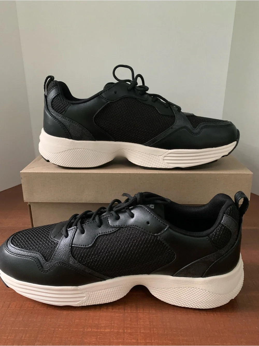 Coach Strider Black Leather Men's Low Top Sneakers (CY250) New with box Size 12
